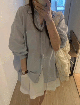 ♥48시간신상할인♥ 썸머 멜로워 루즈핏 무지 셔츠 (3color)